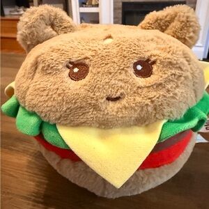 BMI Merchandise Cheeseburger Burger Stuffed Plush Pillow 7" Toy